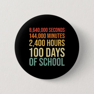 100 dagen schoolleraar die 80-jarige Retro Vintag  Ronde Button 5,7 Cm