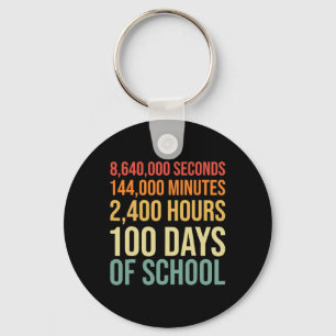 100 dagen schoolleraar die 80-jarige Retro Vintag  Sleutelhanger