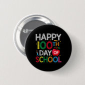 100 dagen schoolleraar en Kinder 100e Da Ronde Button 5,7 Cm (Voorkant /achterkant)