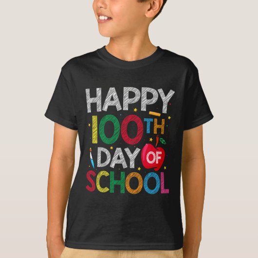 100 dagen schoolleraar en Kinder 100e Da T-shirt (Voorkant)