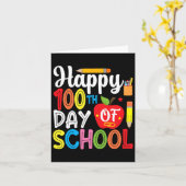 100 dagen schoolleraar en student 1 kaart (Gele Bloem)