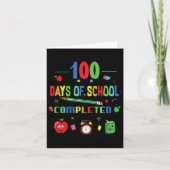 100 dagen schoolleraar en student 1 kaart (Voorkant)