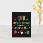 100 dagen schoolleraar en student 1 kaart (Gele Bloem)