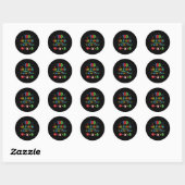 100 dagen schoolleraar en student 1 ronde sticker (Vel)