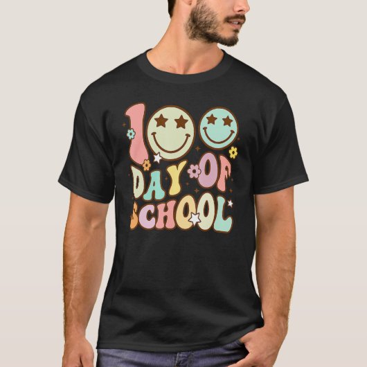 100 dagen schoolleraar en student 1 t-shirt (Voorkant)