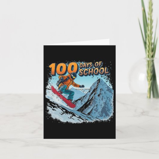 100 dagen schoolleraar en student grappig kaart (Voorkant)