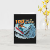 100 dagen schoolleraar en student grappig kaart (Gele Bloem)