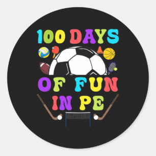 100 dagen schoolleraar Gym Coach Phys ed Ronde Sticker