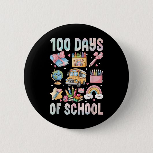 100 dagen schoolleraar Kinder 100ste dag van de Ronde Button 5,7 Cm (Voorkant)