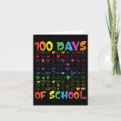 100 dagen schoolleraar Kinder leerling meisje 1 Kaart (Voorkant)