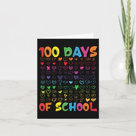 100 dagen schoolleraar Kinder leerling meisje 1 Kaart (Voorkant)