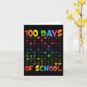 100 dagen schoolleraar Kinder leerling meisje 1 Kaart (Gele Bloem)