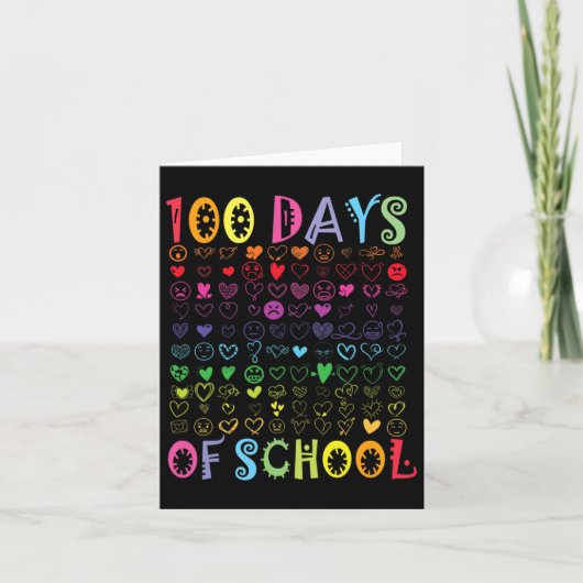 100 dagen schoolleraar Kinder leerling meisje 1 Kaart (Voorkant)