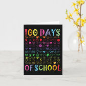 100 dagen schoolleraar Kinder leerling meisje 1 Kaart (Gele Bloem)