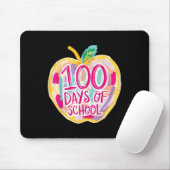 100 dagen schoolleraar Kinder retro Muismat (Met muis)