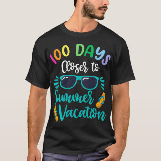 100 dagen schoolleraar Kinder zomervakantie T-shirt