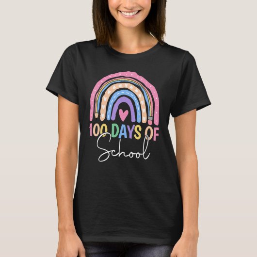 100 dagen schoolleraar Kinderen 100e dag T-shirt (Voorkant)
