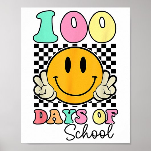 100 dagen schoolleraar Kinderen 100e Schoo-dag Poster (Voorkant)