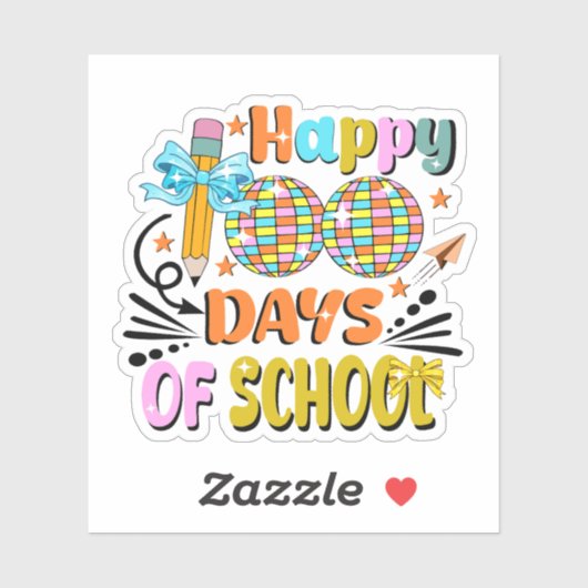 100 dagen schoolleraar. Leraar appreciatie Sticker (Vel)