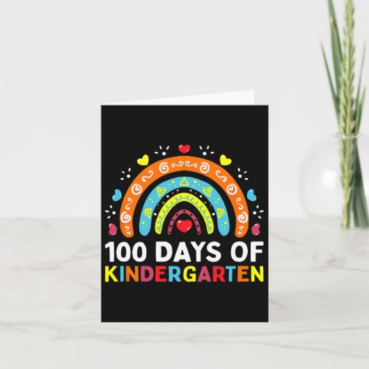 100 dagen schoolleraar of student kaart (Voorkant)