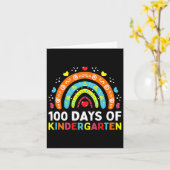 100 dagen schoolleraar of student kaart (Gele Bloem)