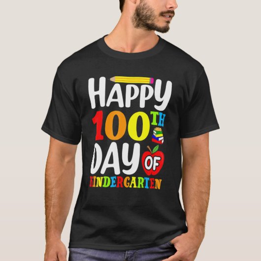 100 dagen schoolleraar of student t-shirt (Voorkant)