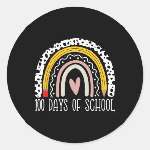 100 dagen schoolleraar Rainbow 100ste dag van SC Ronde Sticker