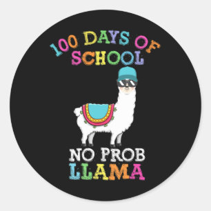 100 dagen schoolleraar ronde sticker