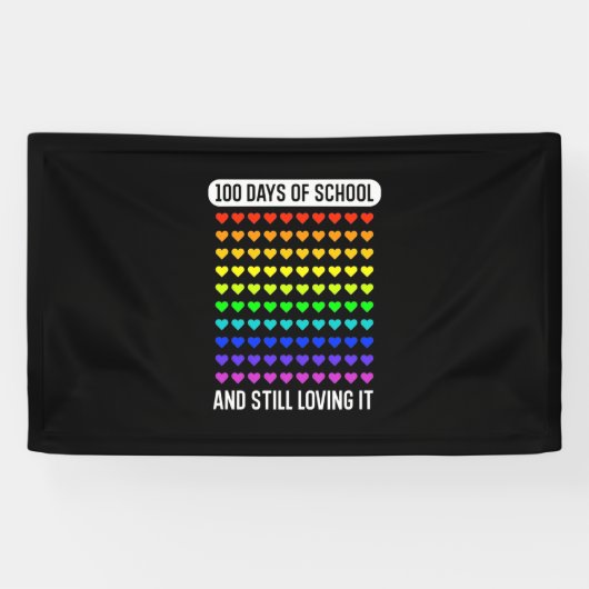100 dagen schoolleraar spandoek (Horizontaal)