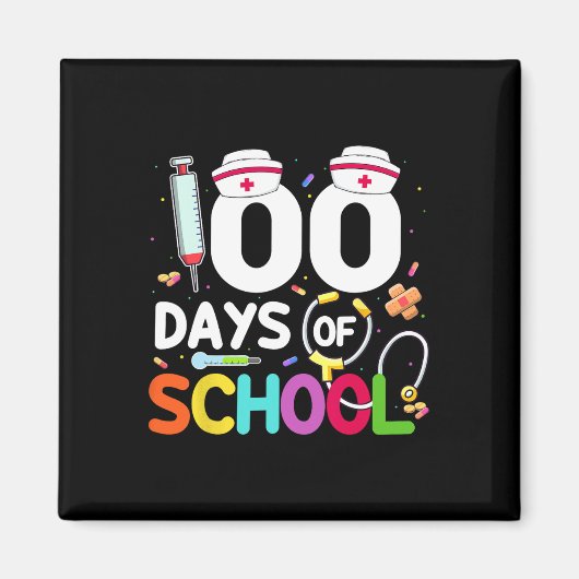 100 dagen schoolliefdesstethoscoop N Magneet (Voorkant)