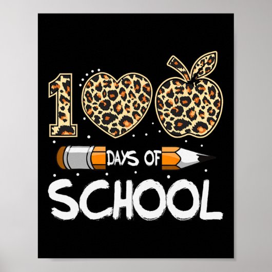 100 dagen schoolloopleraar Kinderen 100 dagen Poster (Voorkant)