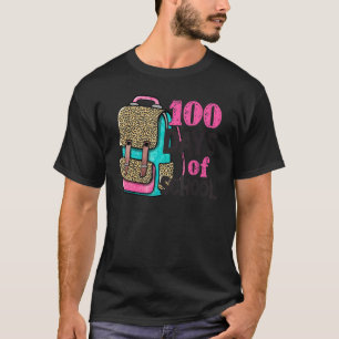 100 dagen schoolluipaard Happy 100th Da T-shirt