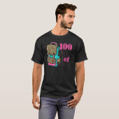 100 dagen schoolluipaard Happy 100th Da T-shirt (Voorkant volledig)