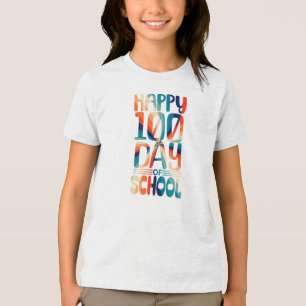 100 dagen schoolmeisje terug naar school Tri-Blend shirt
