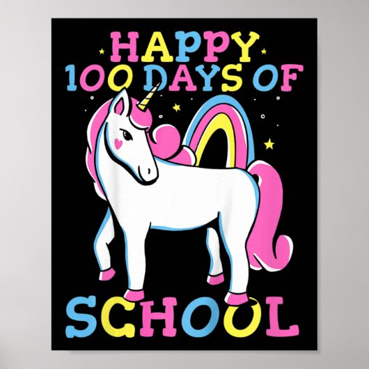100 dagen schoolmeisjes 100ste schooldag poster (Voorkant)