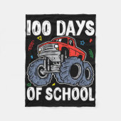 100 dagen schoolMonster, 100e Scho-dag Fleece Deken (Voorkant)