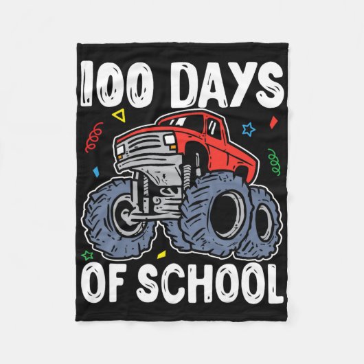 100 dagen schoolMonster, 100e Scho-dag Fleece Deken (Voorkant)