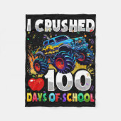 100 dagen schoolMonster, 100e Scho-dag Fleece Deken (Voorkant)