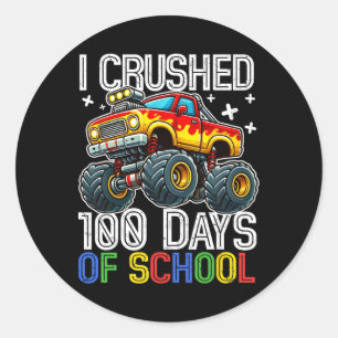 100 dagen schoolMonster, 100e Scho-dag Ronde Sticker