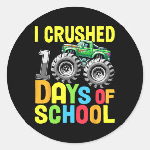 100 dagen schoolMonster, 100e Scho-dag Ronde Sticker