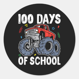 100 dagen schoolMonster, 100e Scho-dag Ronde Sticker