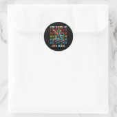 100 dagen schoolMonster, 100e Scho-dag Ronde Sticker (Tas)