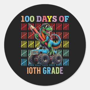 100 dagen schoolMonster, 100e Scho-dag Ronde Sticker