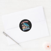 100 dagen schoolMonster, 100e Scho-dag Ronde Sticker (Envelop)