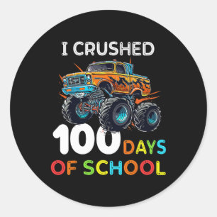 100 dagen schoolMonster, 100e Scho-dag Ronde Sticker