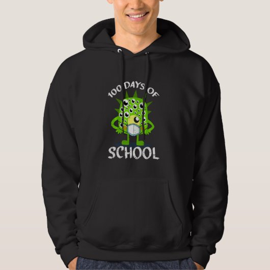 100 dagen schoolMonster Face Mask Student Quara Hoodie (Voorkant)