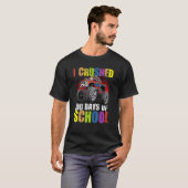 100 dagen schoolmonster, gelukkig 100e dag t-shirt (Voorkant volledig)