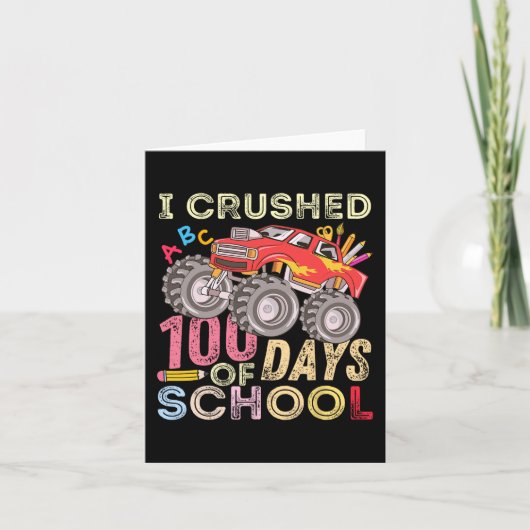 100 dagen schoolmonstertruck 100e dag kaart (Voorkant)
