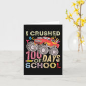 100 dagen schoolmonstertruck 100e dag kaart (Gele Bloem)