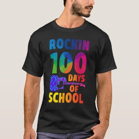 100 dagen schoolmuziekleraar t-shirt (Voorkant)